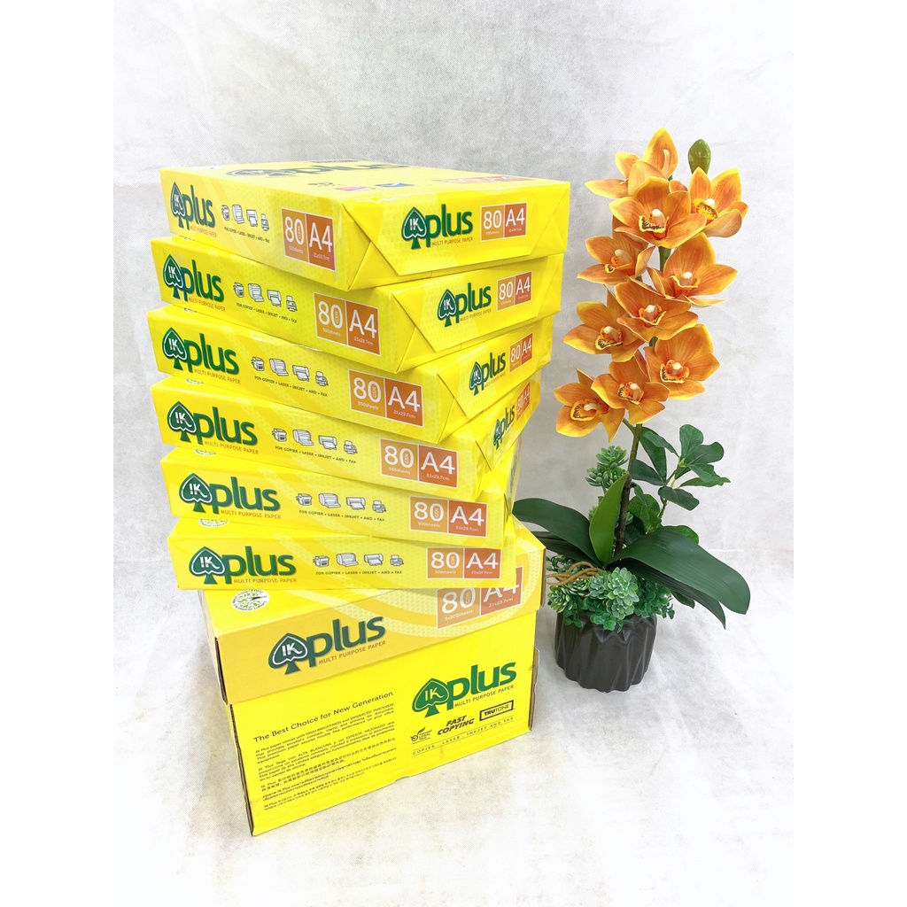 [CHÍNH HÃNG] Giấy in, giấy photo IK plus A4, Định lượng 80g/m2 (500 tờ/1 ram)