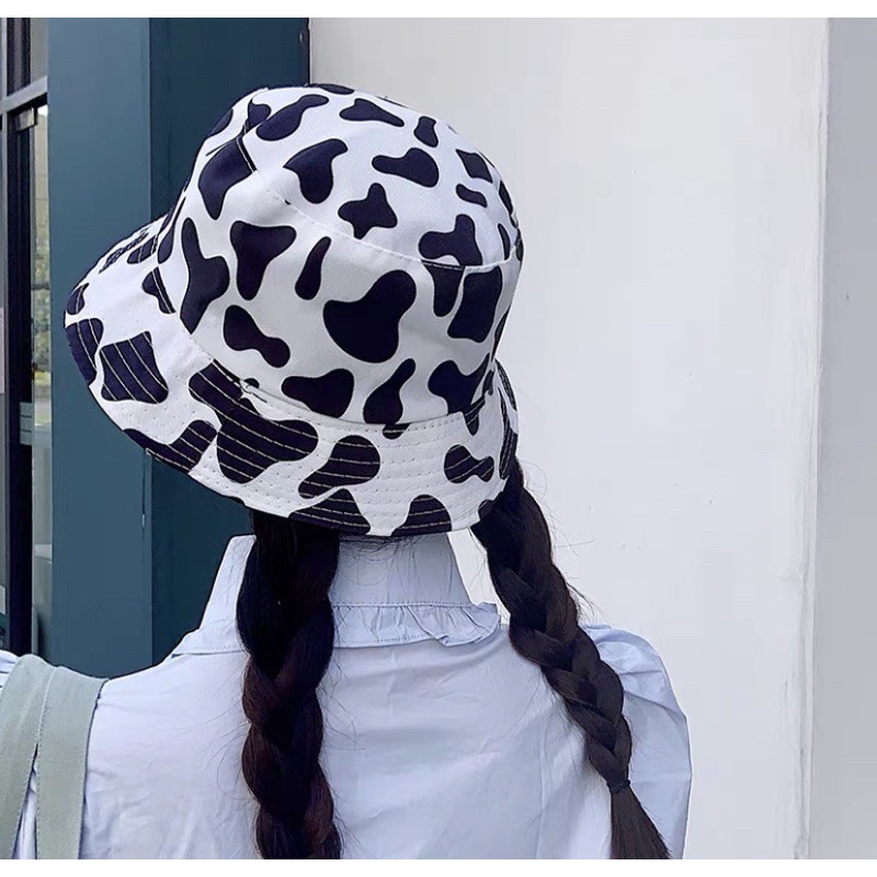 NÓN BUCKET 2 mặt BÒ SỮA HOTTREND