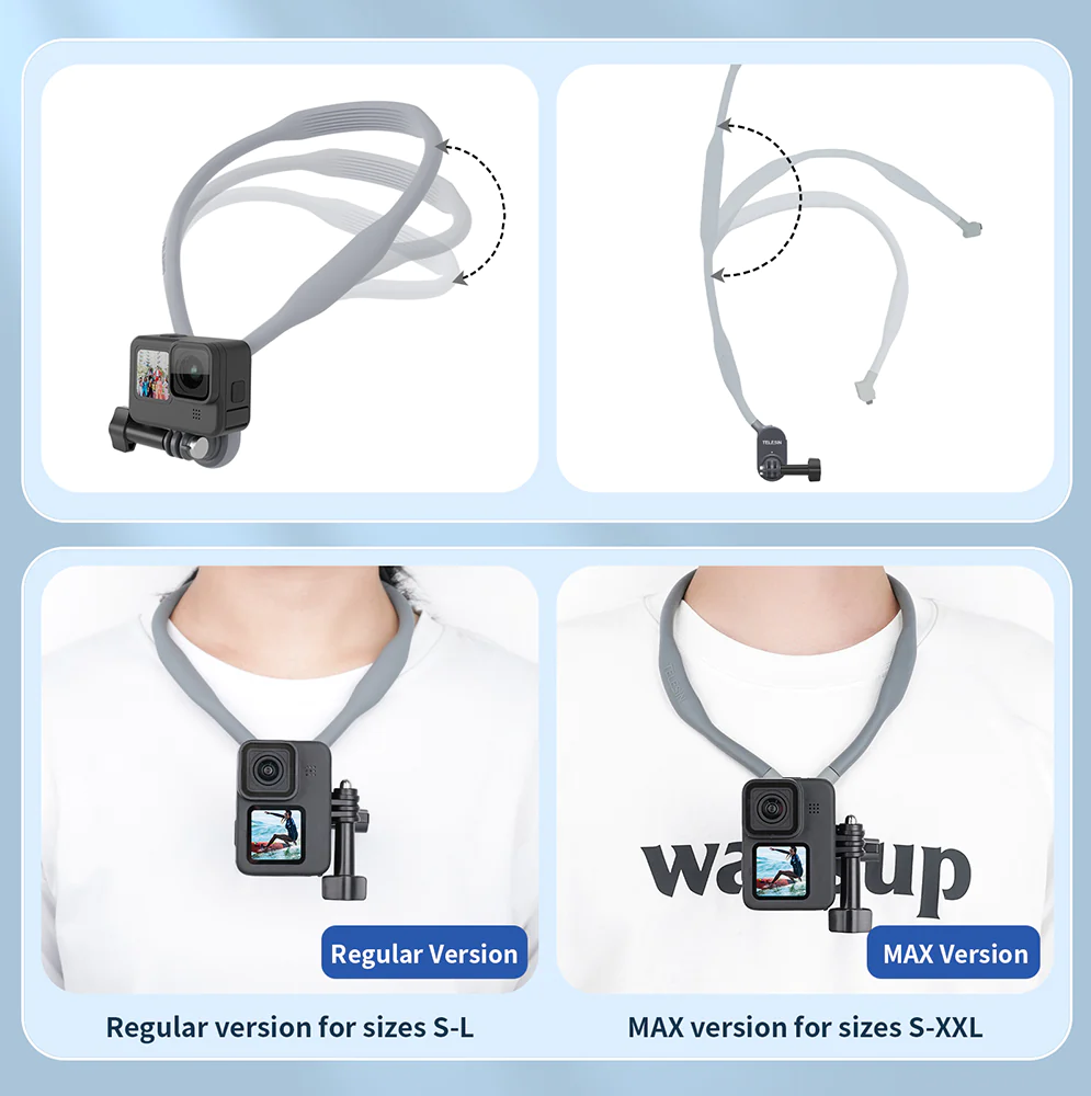 Vòng đeo cổ TELESIN dành cho Gopro và Action camera (hàng chính hãng)