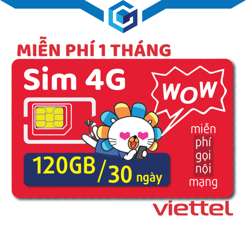 Sim Viettel 4G đăng ký sẵn gói cước V120N siêu ưu đãi, 4GB mỗi ngày, miễn phí tháng đầu 120GB, miễn cước gọi nội mạng, 50 phút gọi ngoại mạng, bảo hành 12 tháng