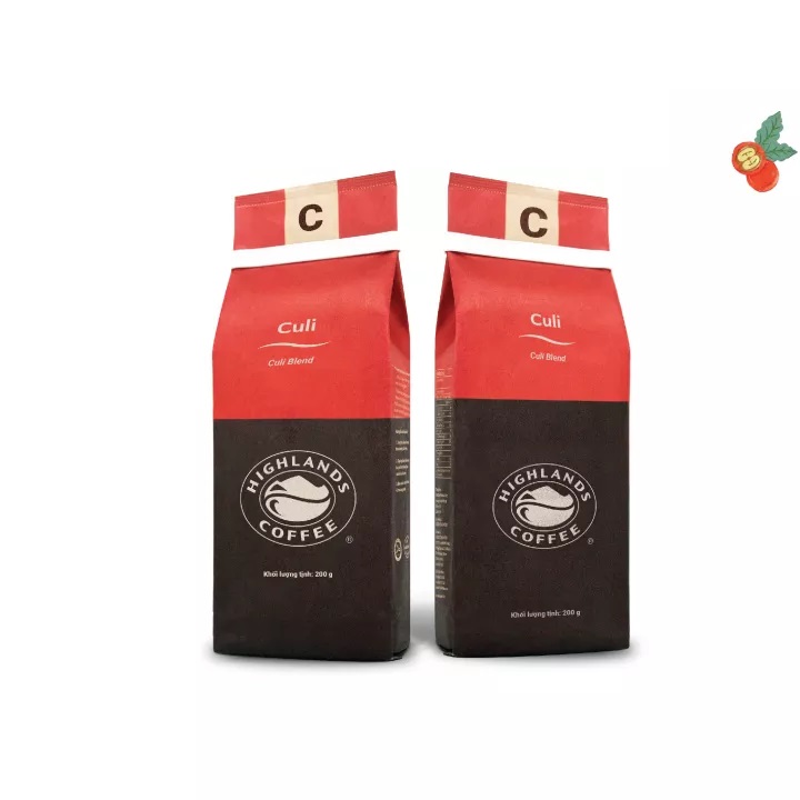 Combo 2 gói Cà phê Rang xay Culi Highlands Coffee 200g