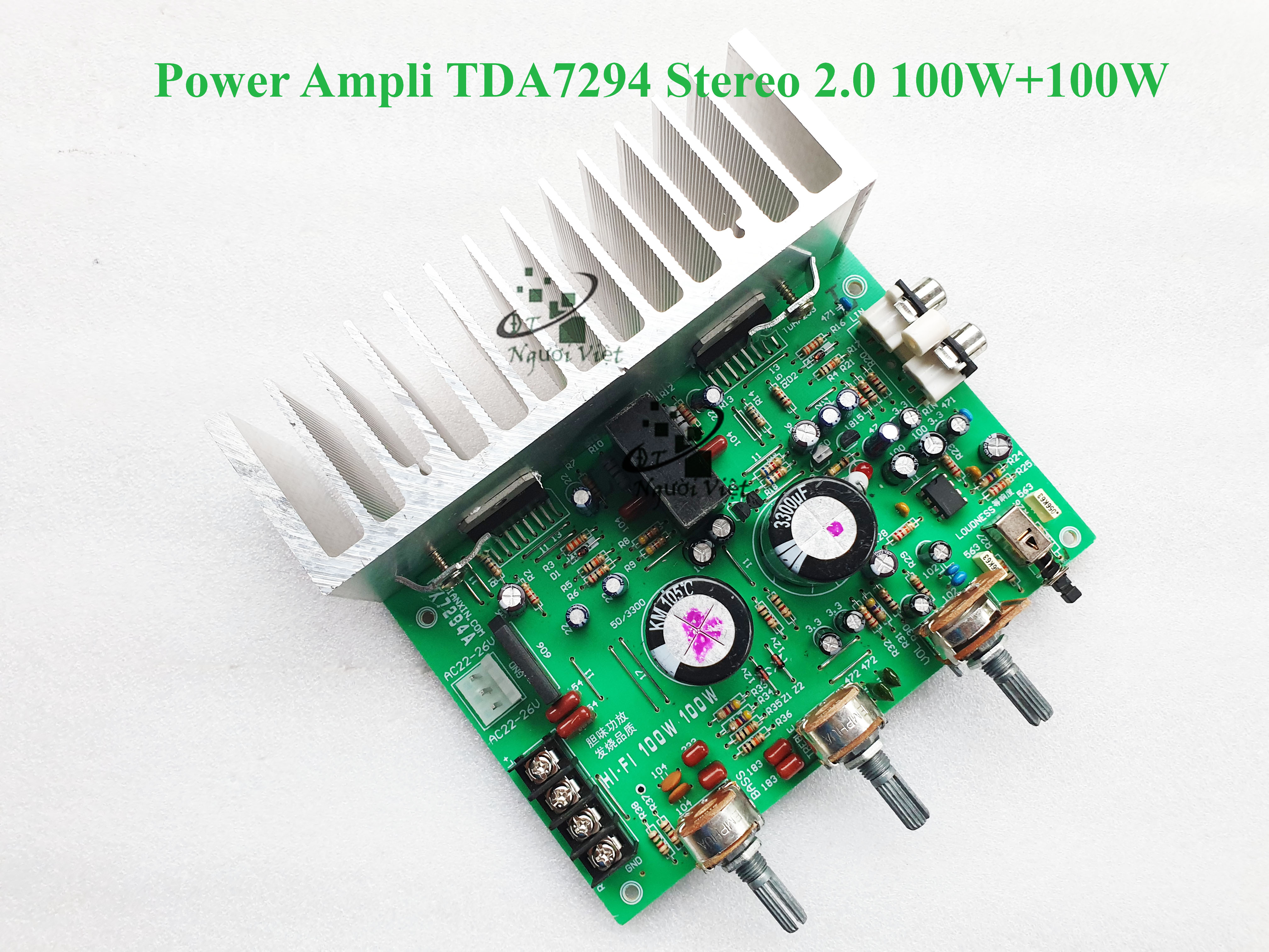 Mạch khuếch đại công suất TDA 7294 100W x 2 - Điều chỉnh Volume, Treble, Bass
