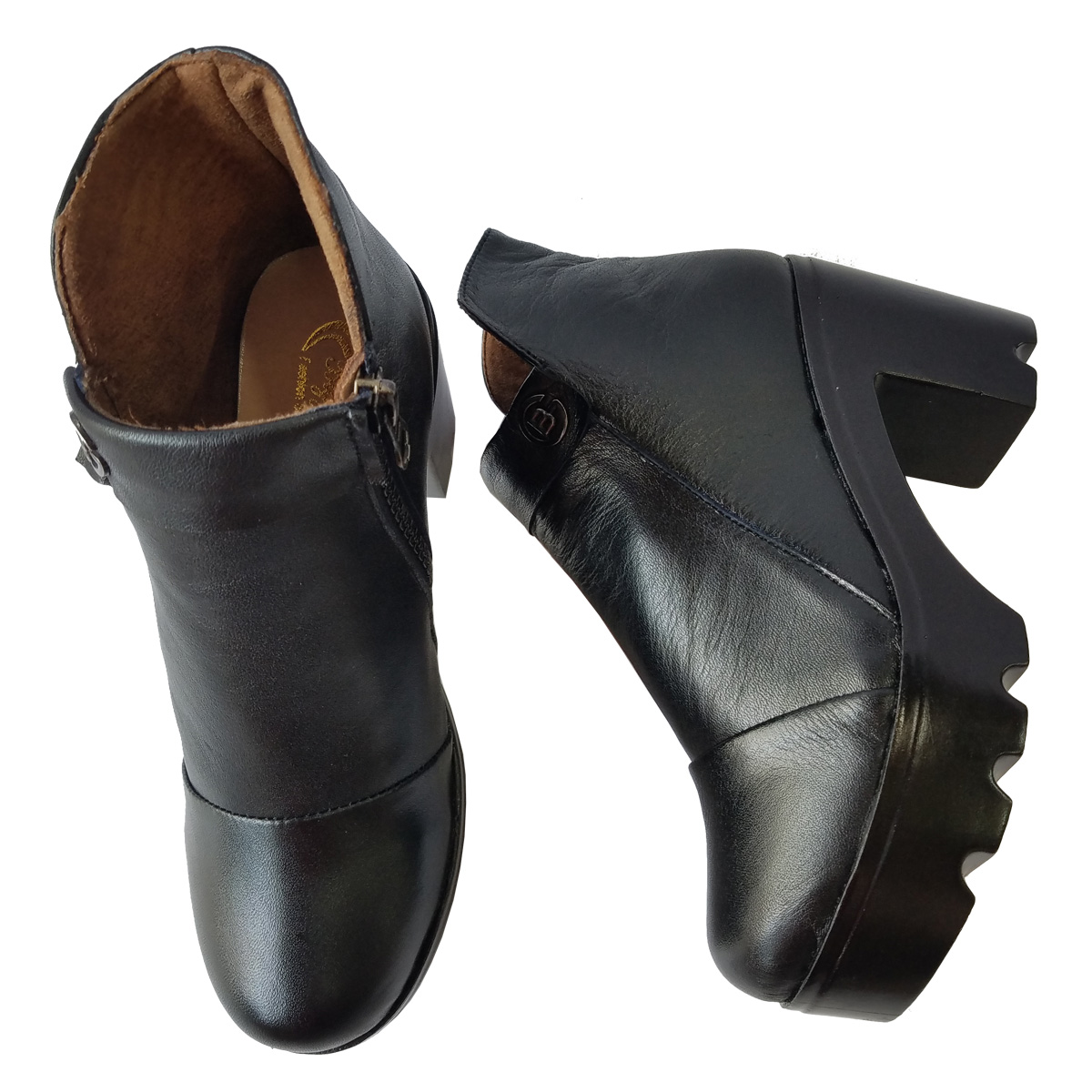 Giày Boot nữ Cổ Thấp BIGBEN Da Bò Cao 7 phân BTN3
