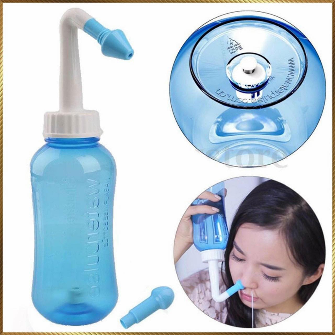 Bình rửa mũi water pulse tặng kèm 1 chai nước muối sinh lí 500ml
