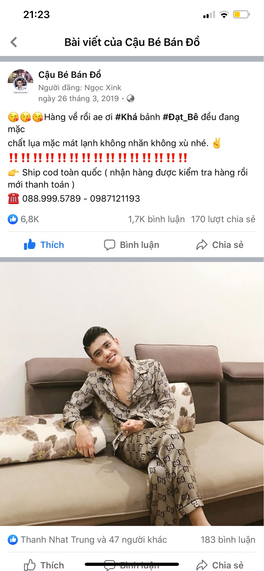 Bộ ngủ Pijama ggucci vải cao cấp