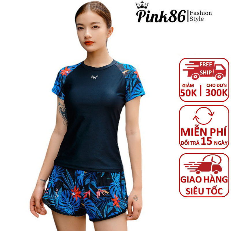 Bộ đồ bơi nữ 361 quần áo cộc trẻ trung năng động bk-3610a