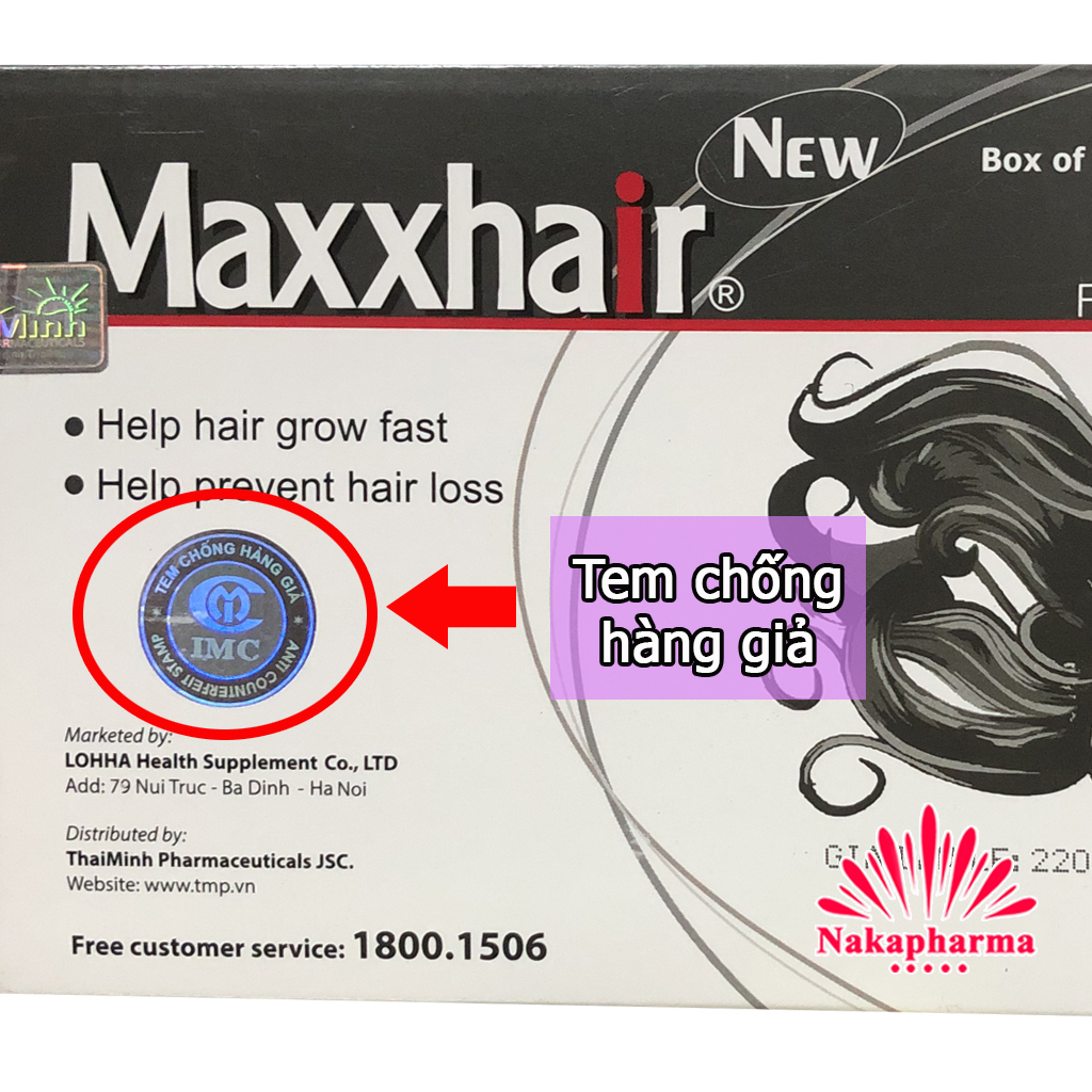 Maxxhair - giảm rụng tóc hỗ trợ mọc tóc