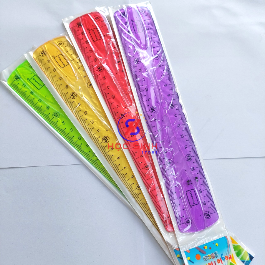 Combo 2 Cây Thước Dẻo Màu 20cm Aihao No.200 ( Giao mẫu ngẫu nhiên )