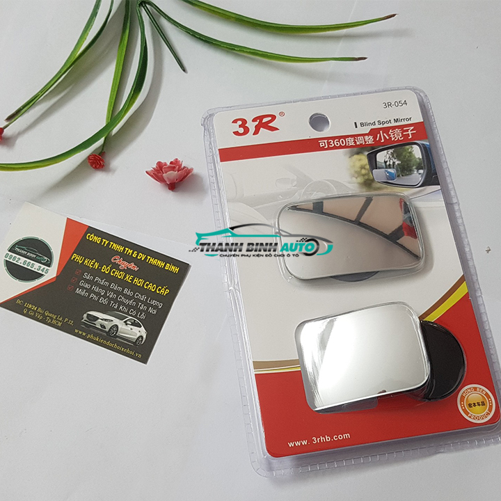 Cặp gương cầu lồi chiếu hậu chữ nhật 3r 360 chính hãng - phụ kiện xe hơi giá tốt
