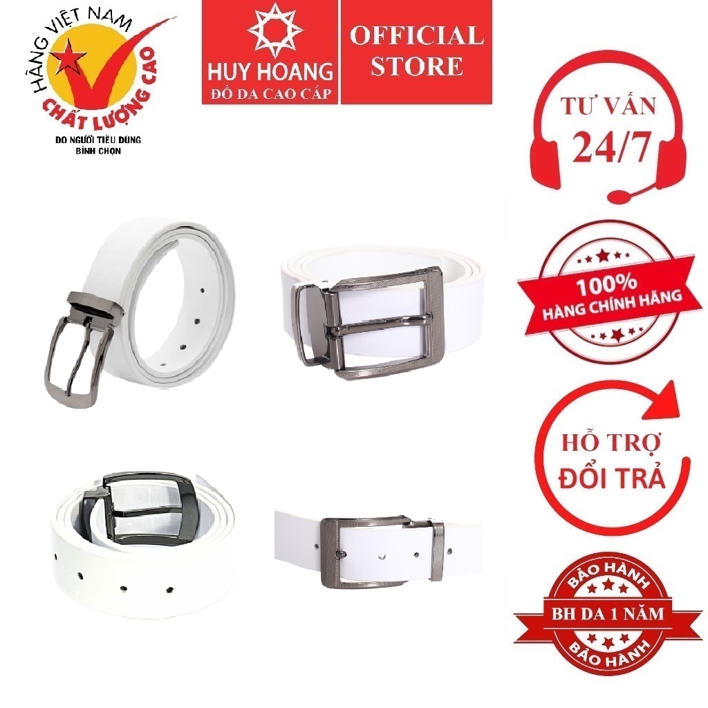 Thắt lưng nam da bò đầu kim màu da HK4107