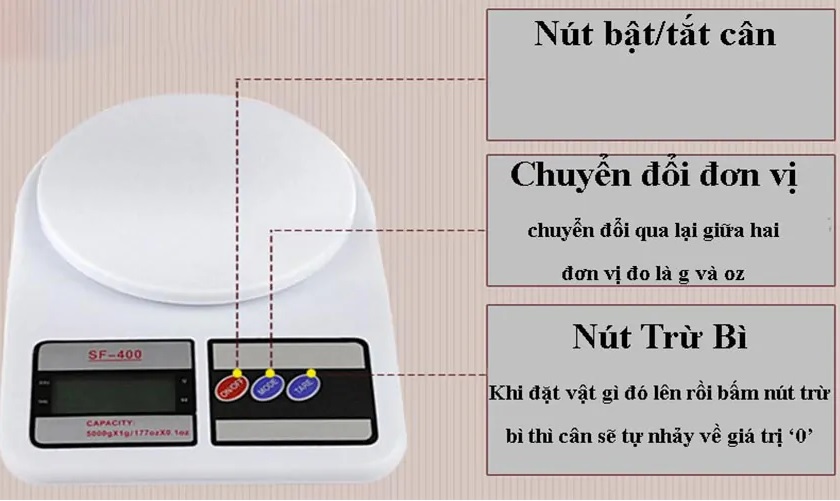 Cân điện tử để bàn mini SF-400