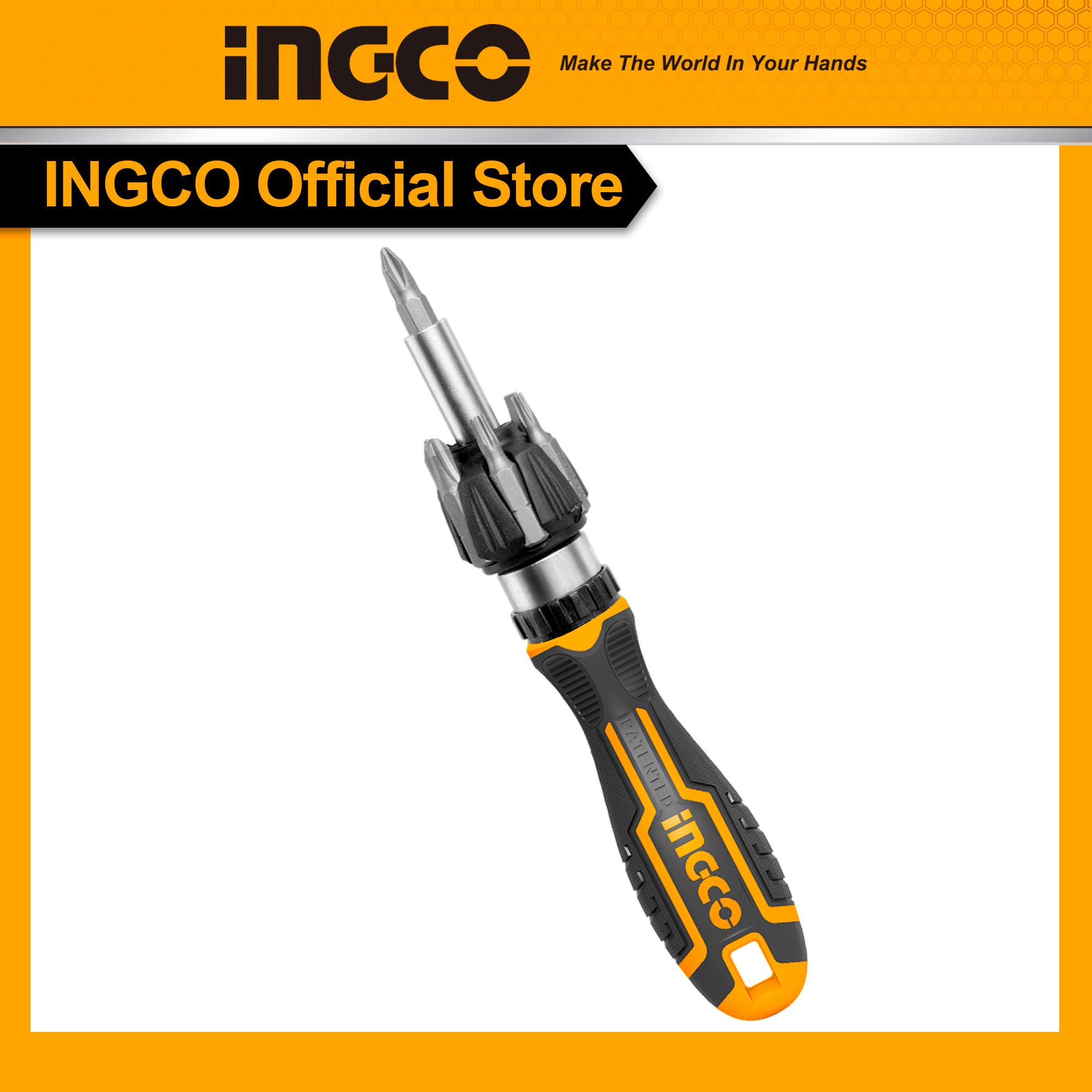 Bộ tua vít khóa tự động 7 đầu INGCO AKISD0808