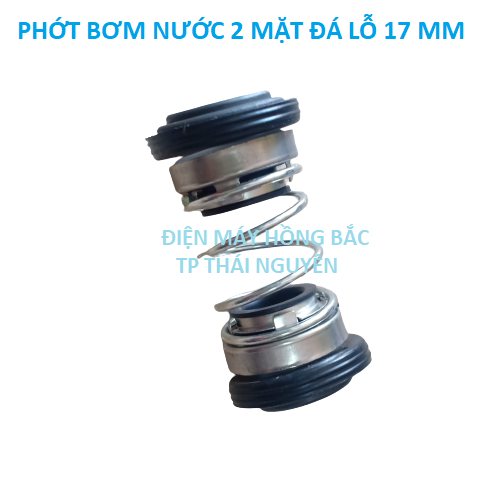 Phớt bơm tõm - bơm nước 2 mặt đá lỗ trục 17mm