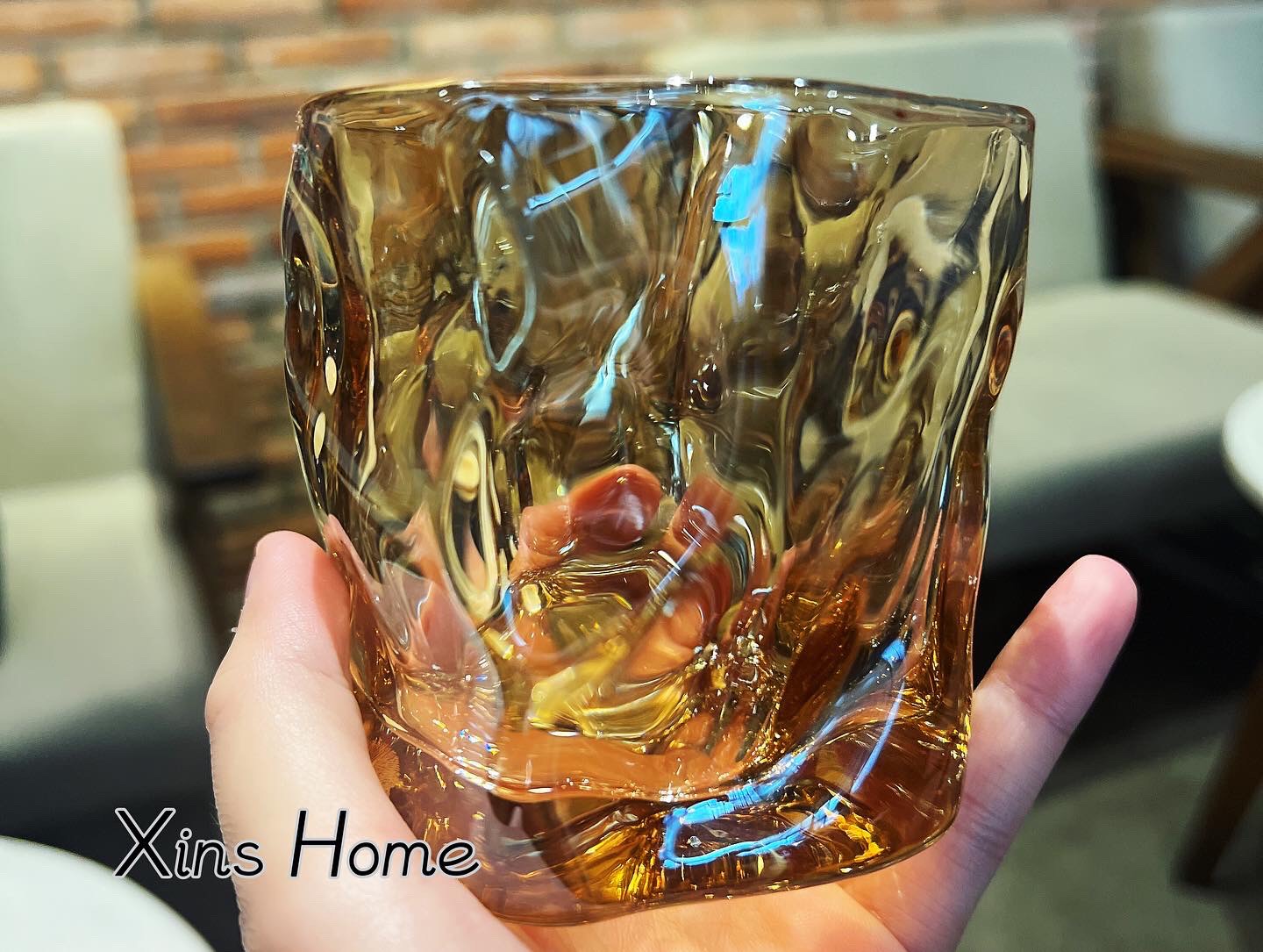 Ly thủy tinh pha lê /ly rượu whisky/Instagram Hot style280ml