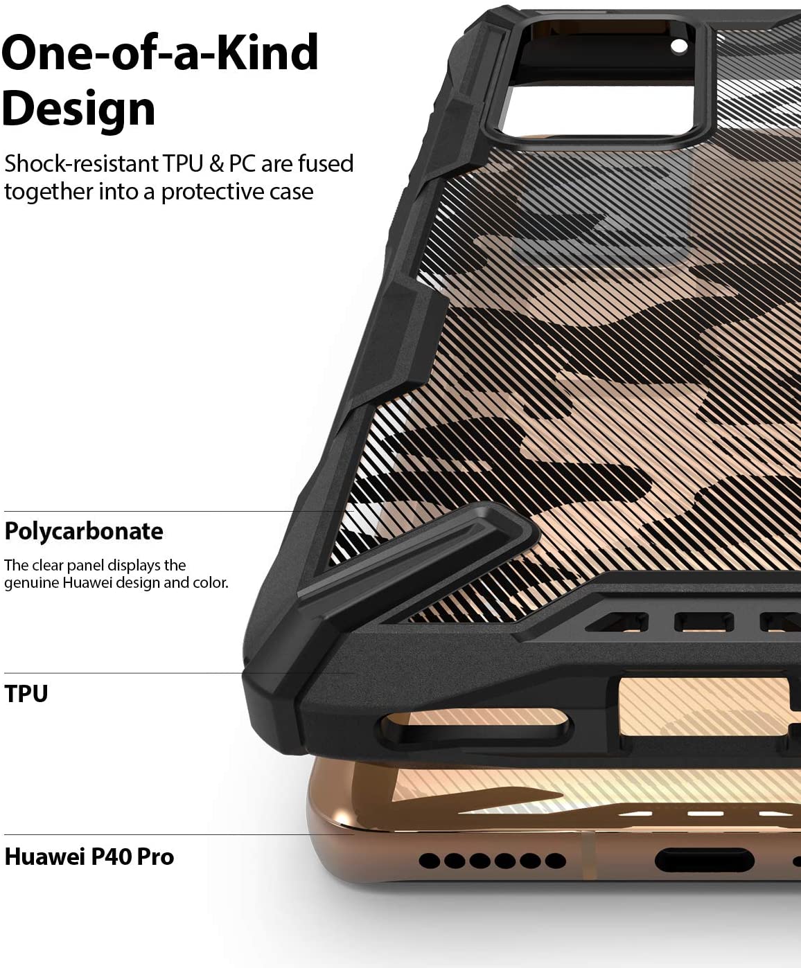 Ốp lưng Huawei P40 Pro Ringke Fusion X Hàn Quốc (Ringke Fusion X P40 Pro Korea Case)