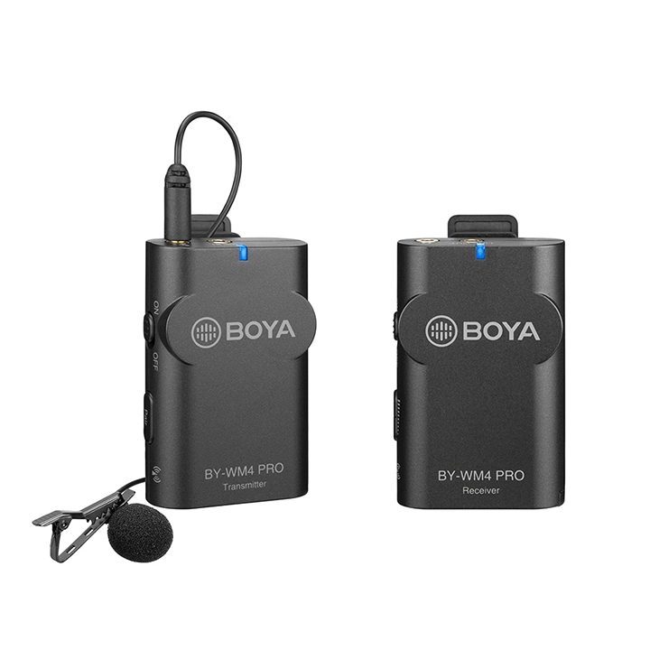 MIC THU ÂM KHÔNG DÂY CHO ĐIỆN THOẠI VÀ MÁY ẢNH BOYA BY-WM4 PRO