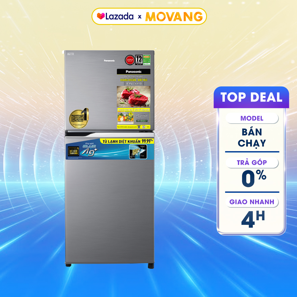 - tủ lạnh panasonic inverter 234 lít nr-tv261apsv - làm lạnh vòng cung panorama ngăn rau củ fresh safe