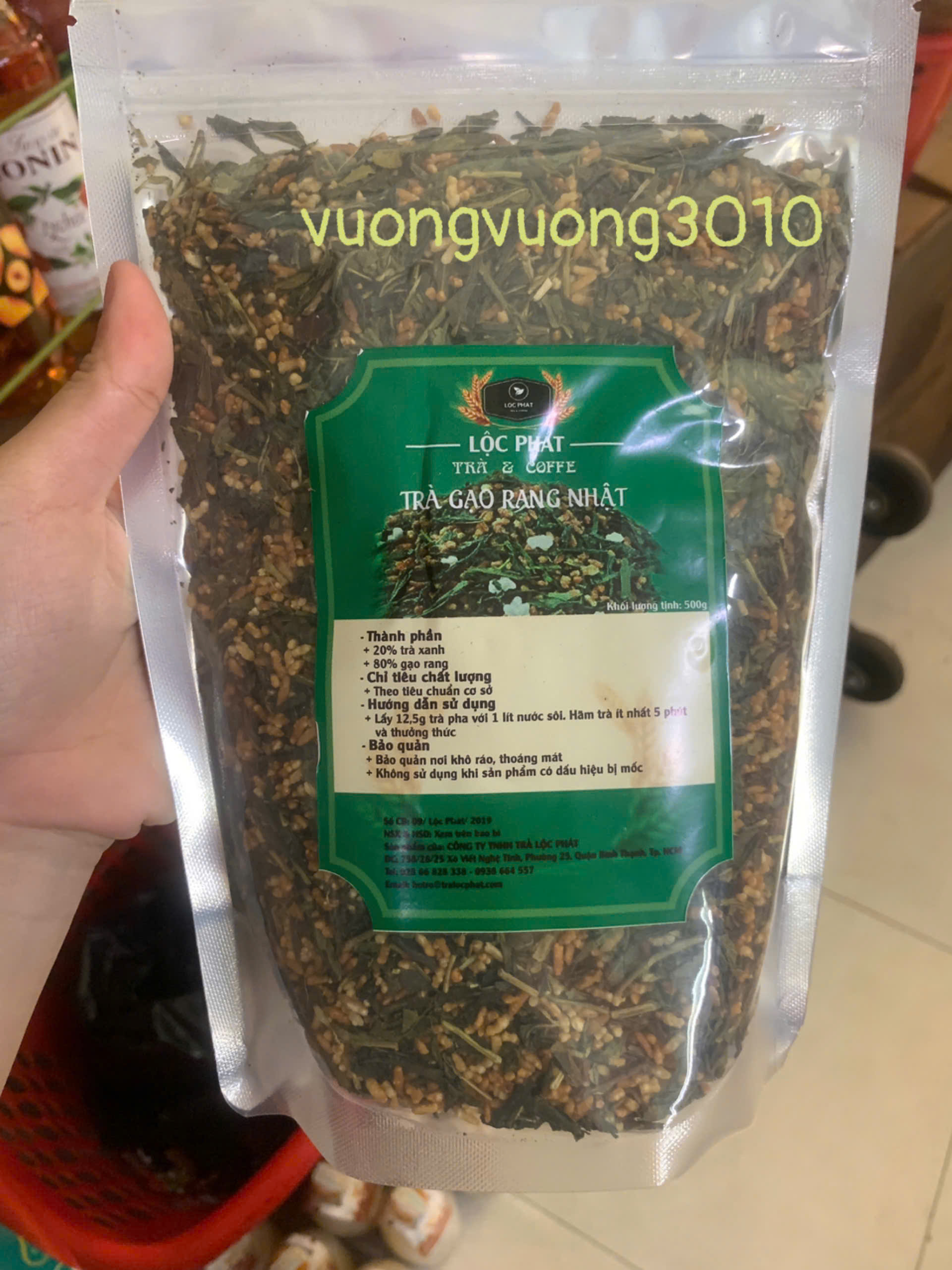 Trà Gạo Rang Nhật Lộc Phát Gói 500g