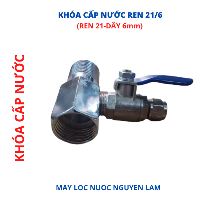 (HCM) Van Khóa Cấp Nước Ren 21 Dây 6mm-(Van Khóa Cấp Nước Ren 21/6)