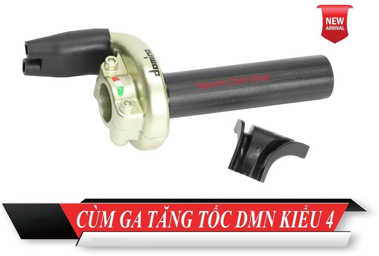 cùm tăng tốc domino 2 dây ga trên màu vàng đồng