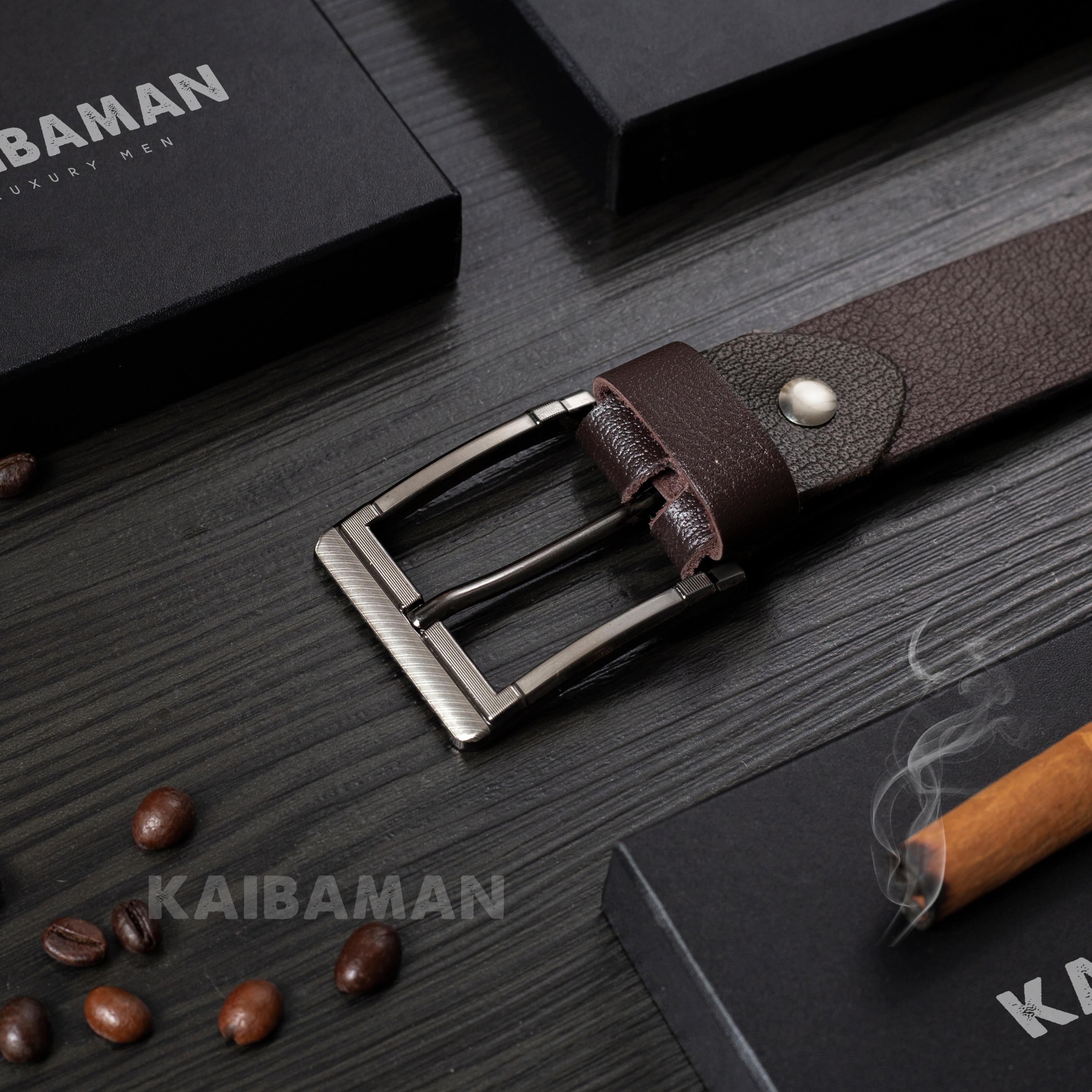 Thắt Lưng Nam Da Bò Khóa Kim Cao Cấp - KAIBAMAN [TL01-013]