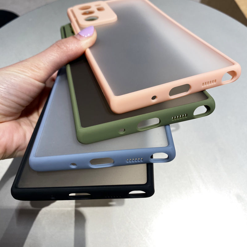 [19] Ốp lưng SAMSUNG nhựa cứng viền màu bảo vệ camera Note 8 Note 9 Note10 Note10 plus Note 20 Note 20 Ultra