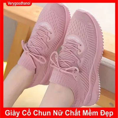 (Video Thật) Giày thể thao, Giày sneaker nữ thời trang cổ chun siêu mềm ( 4 MÀU) Verygood Ha Noi