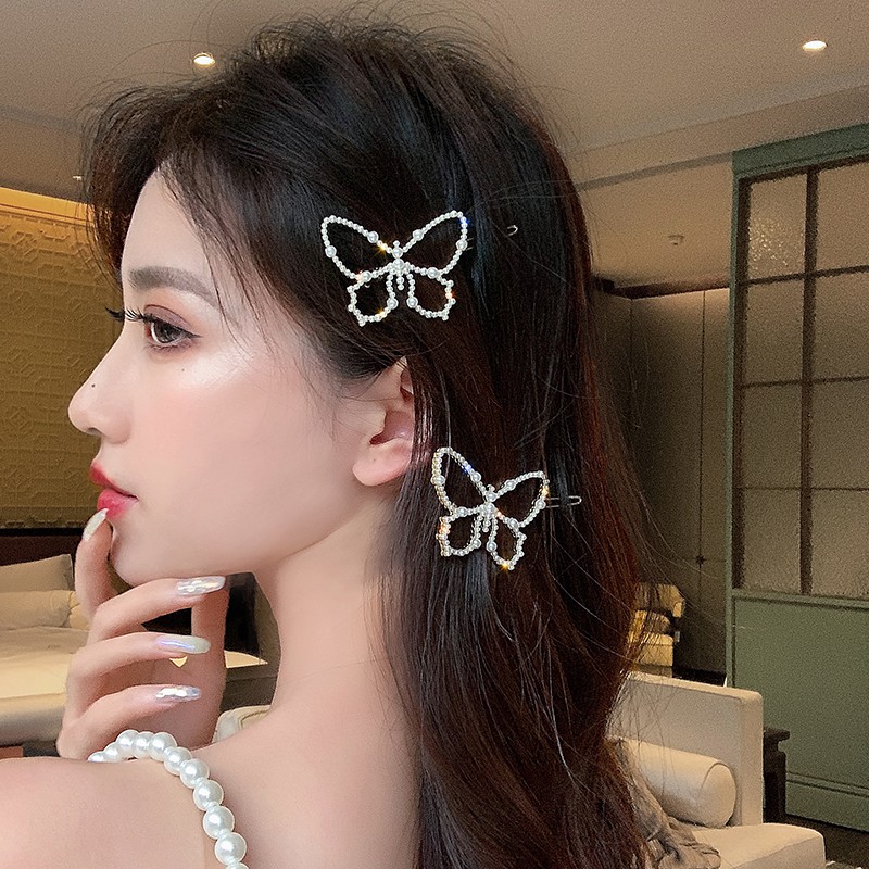 Luxurious Sparkling Pearl Hair Clips