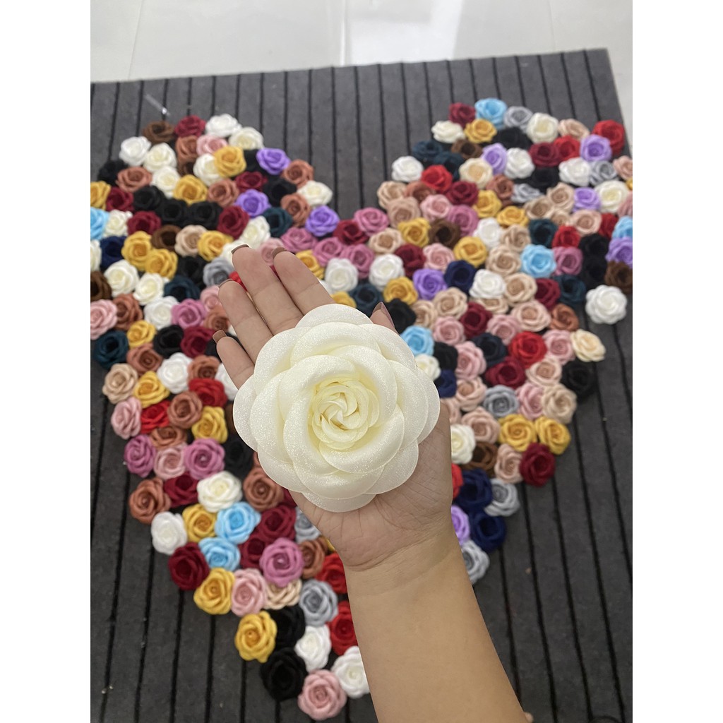 Hoa cài áo,  Hoa Hồng Cài Áo [HANN HANDMADE - Hoa cài áo, phụ kiện thời trang sỉ]