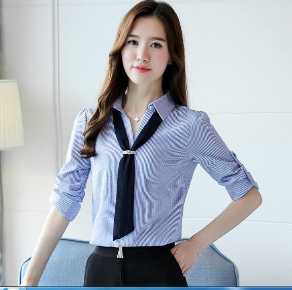[HCM]Áo sơ mi nữ thắt cavat