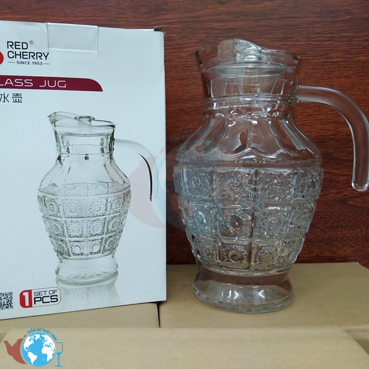 Bình rót thuỷ tinh nữ hoàng cao cấp, bình pha trà thuỷ tinh