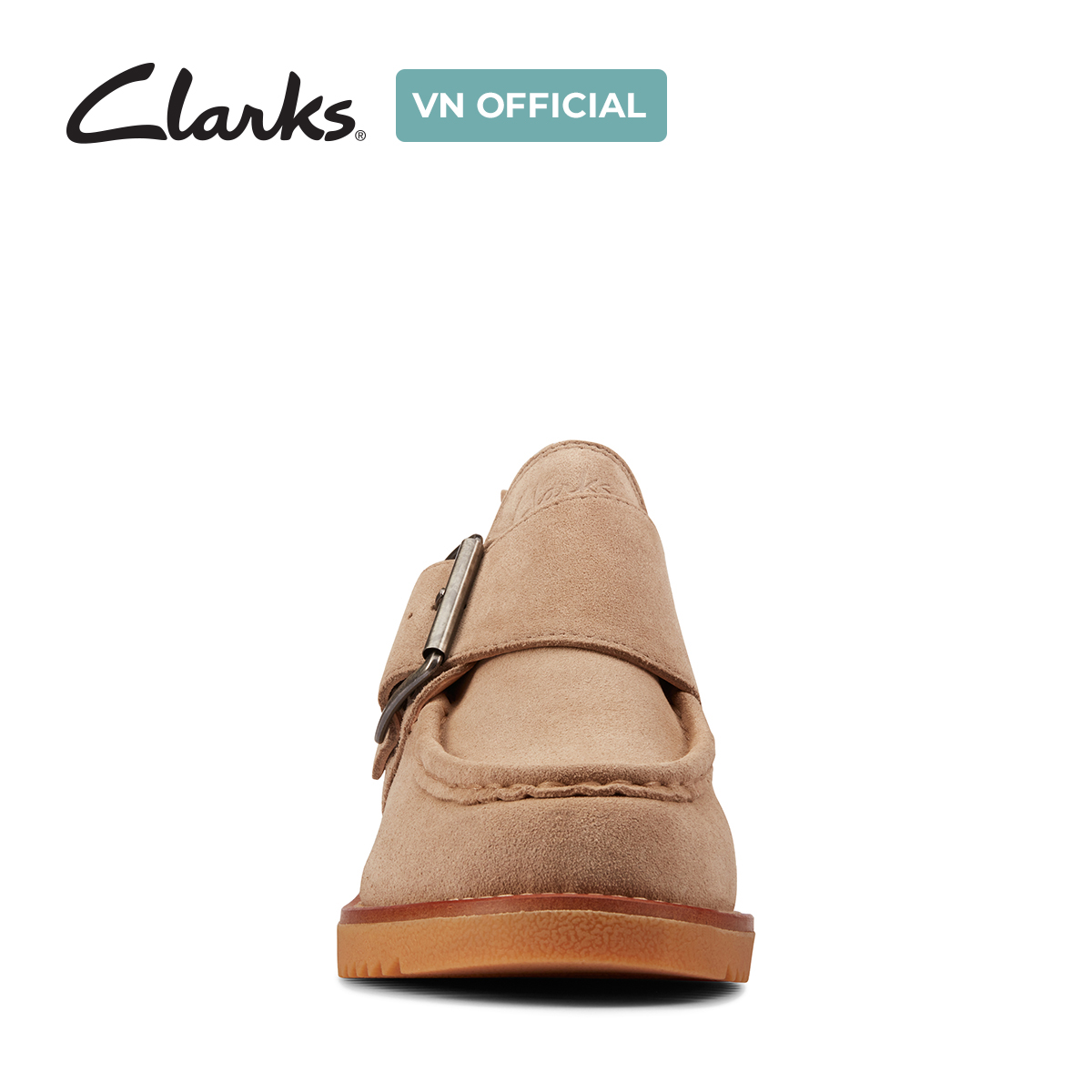 Giày Cao Gót 4cm Da Lộn Nữ Clarks - Eden Mid Monk
