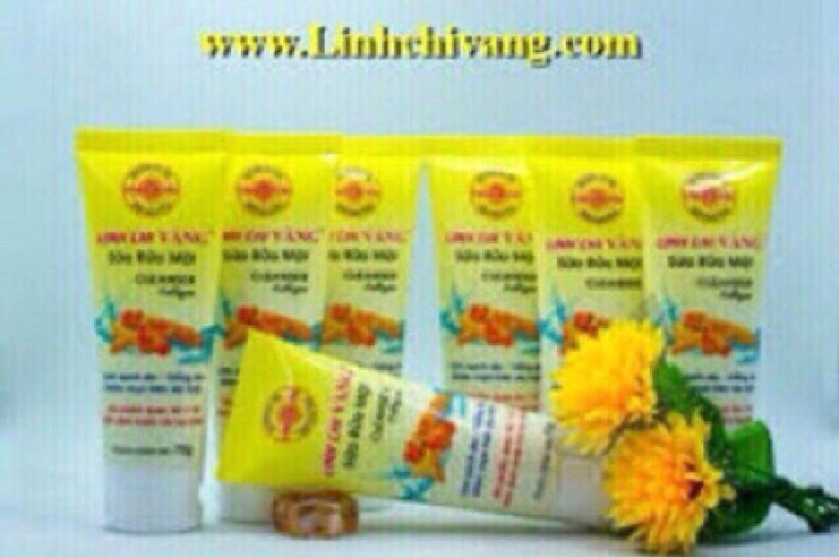 [HCM]Sữa Rửa Mặt Sạch Mụn Trắng Da LINH CHI VÀNG