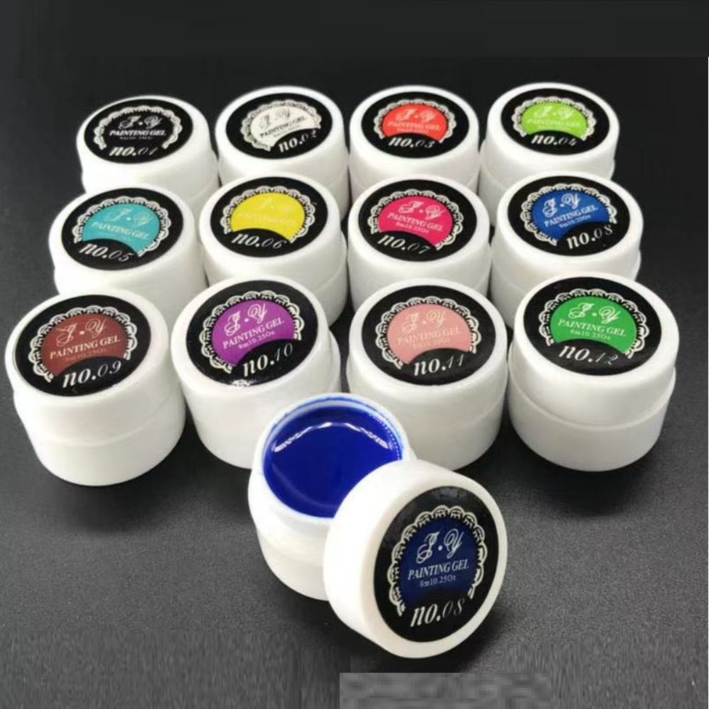 Set 12 Màu Vẽ Nail PY Gel Đặc