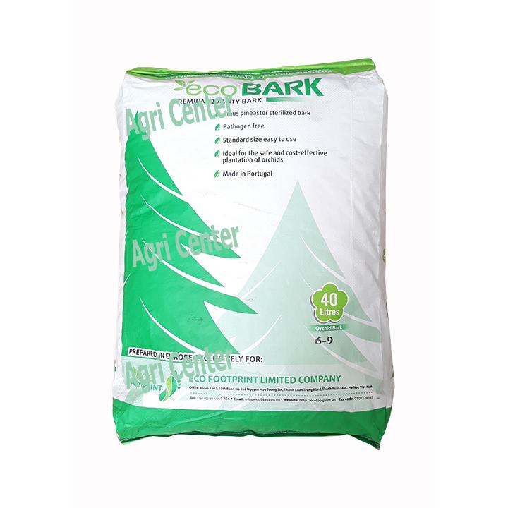Vỏ thông Eco bark Nguyên Bao (40 Lít) - Nhập Khẩu Bồ Đào Nha size 6-9mm Trồng lan con lan hài địa lan nhỏ loại lan cần nhiều nước
