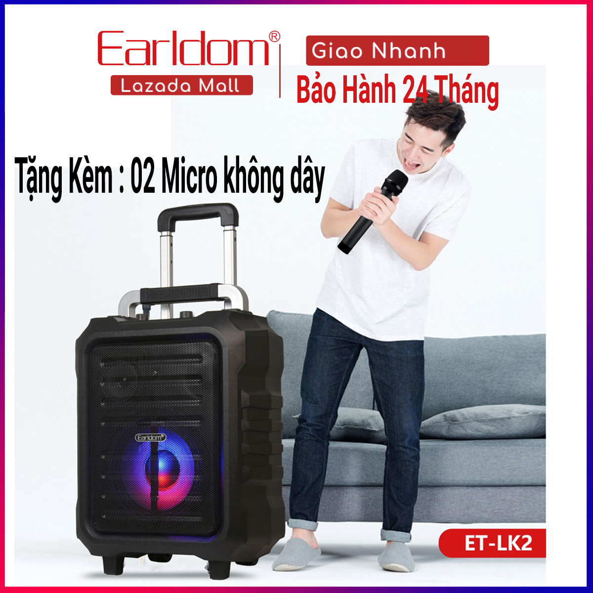 Loa kéo Hát karaoke công Suất lớn kết nối Bluetooth...