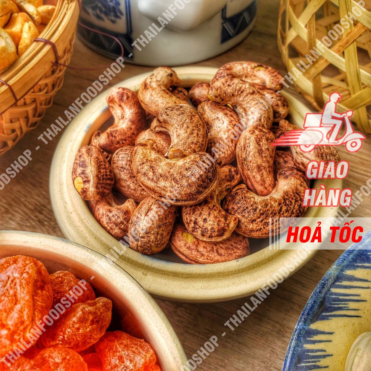 Hạt Điều Rang Muối - Nguyên Hạt Vỏ Lụa - Lon 500gr