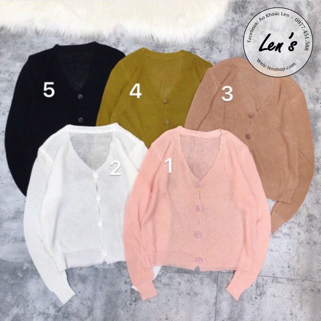 ÁO KHOÁC CARDIGAN MỎNG GÀI NÚT TO