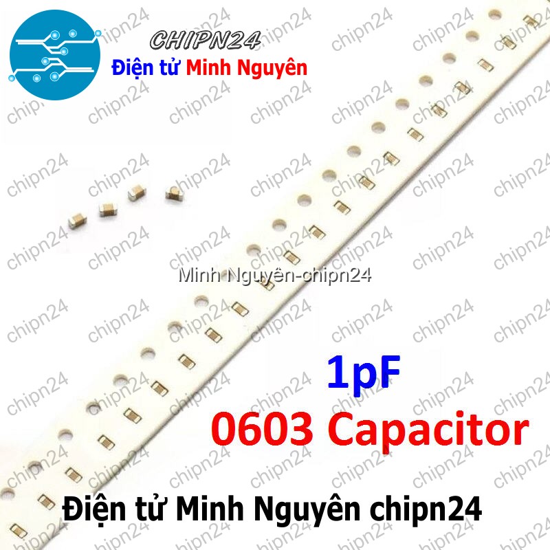 [25 con] (G29) Tụ dán SMD 0603 1pF 50V 5% (1.6x0.8mm) - HH005625