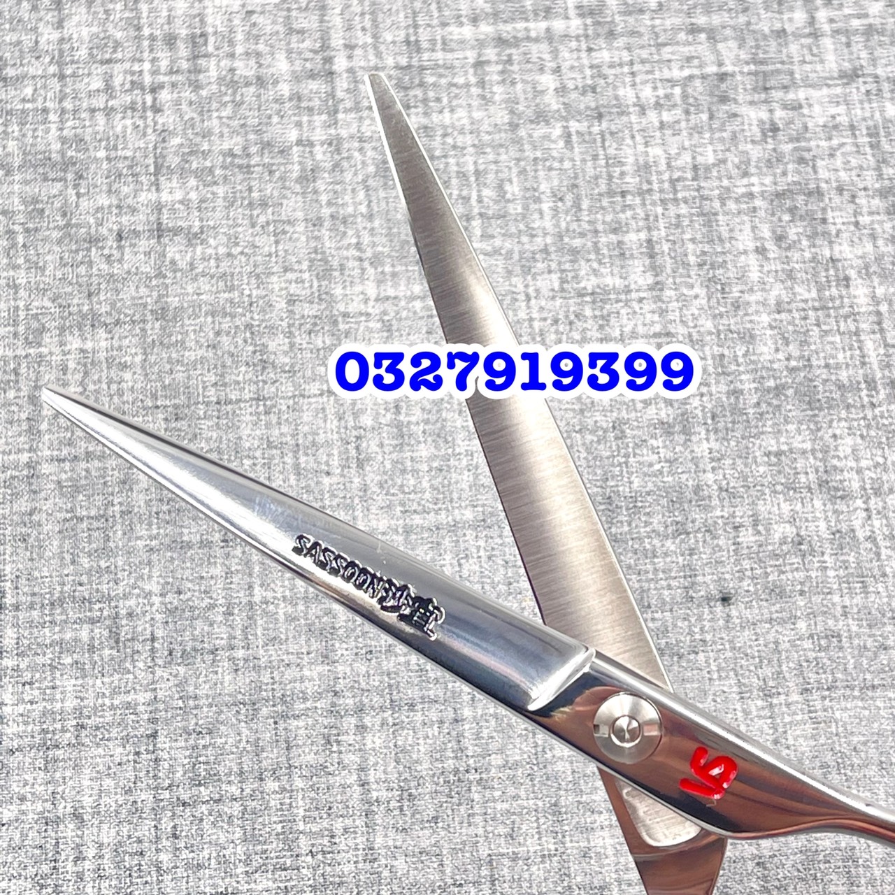 VS Kéo Cắt Tóc Cao Cấp 6.5 In Thép Nhật S440C Quai Phẳng Lệch Độ Cứng 62HRC Lưỡi 7.5cm Chuyên Sản Phẩm Tóc Kích Thước 6.5 In Chiều Dài 18cm