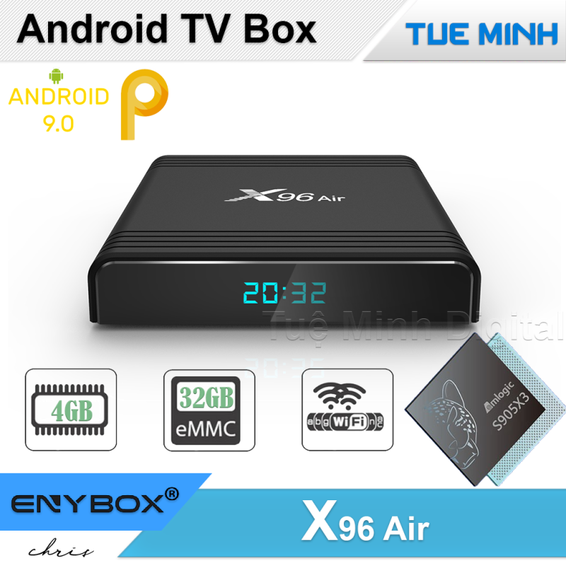 Android TV Box X96 Air - Amlogic S905X3 32GB bộ nhớ trong 4GB Ram Android 9