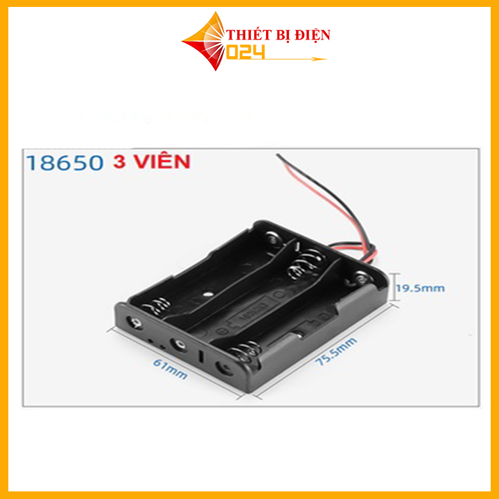 Đế Pin 18650 ( Đấu Nối Tiếp ) 1/2/3/4 Pin