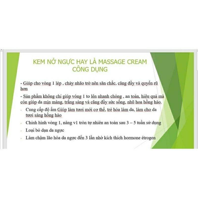 [FreeshipMAX] Kem massage nở ngực siêu tốc của thảo mộc 37{tặng dây đo }