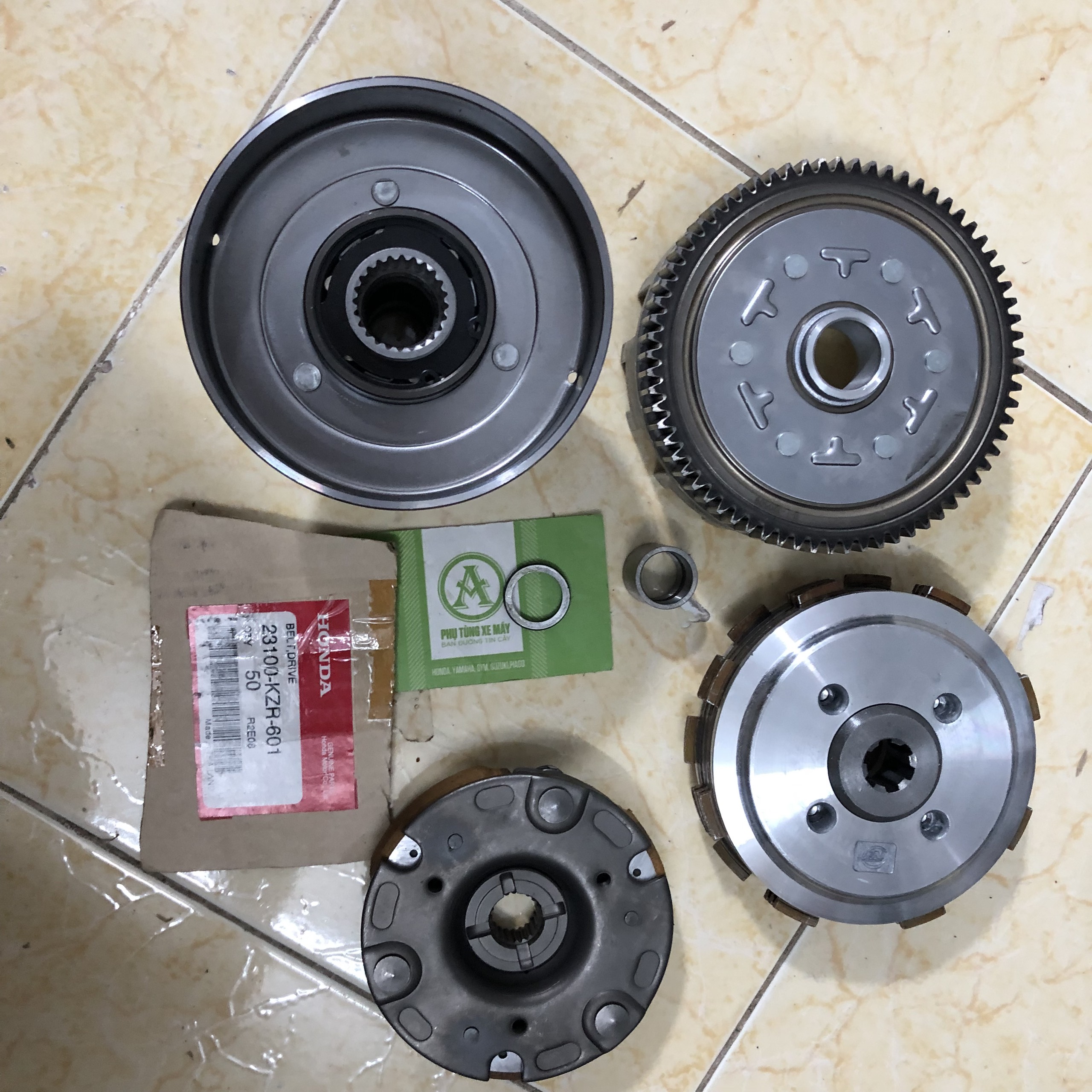 Bộ nồi trước sau Dream / Wave đời đầu 100cc