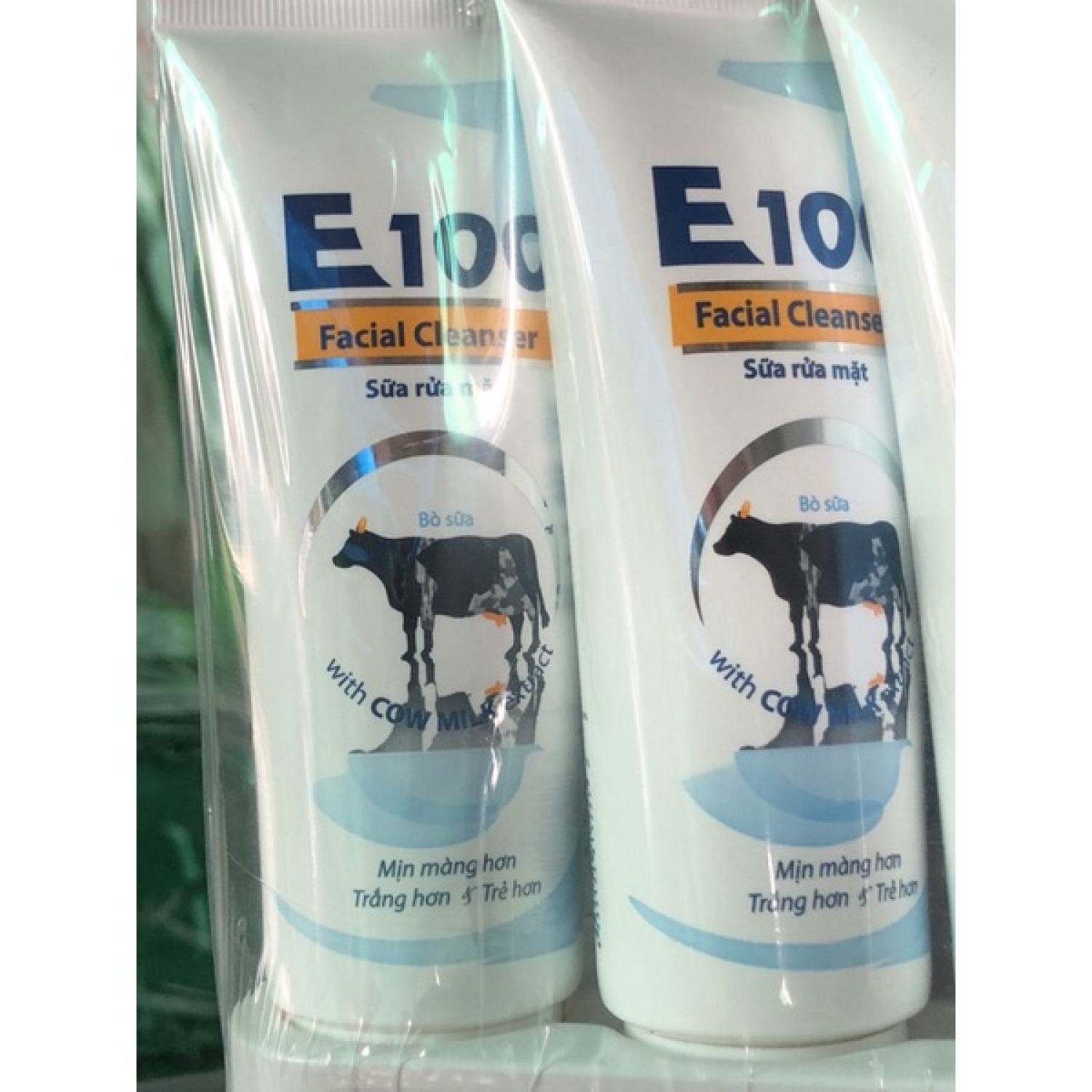 Sữa rữa mặt bò E100 tuýp 80ml mịn màng trắng sáng