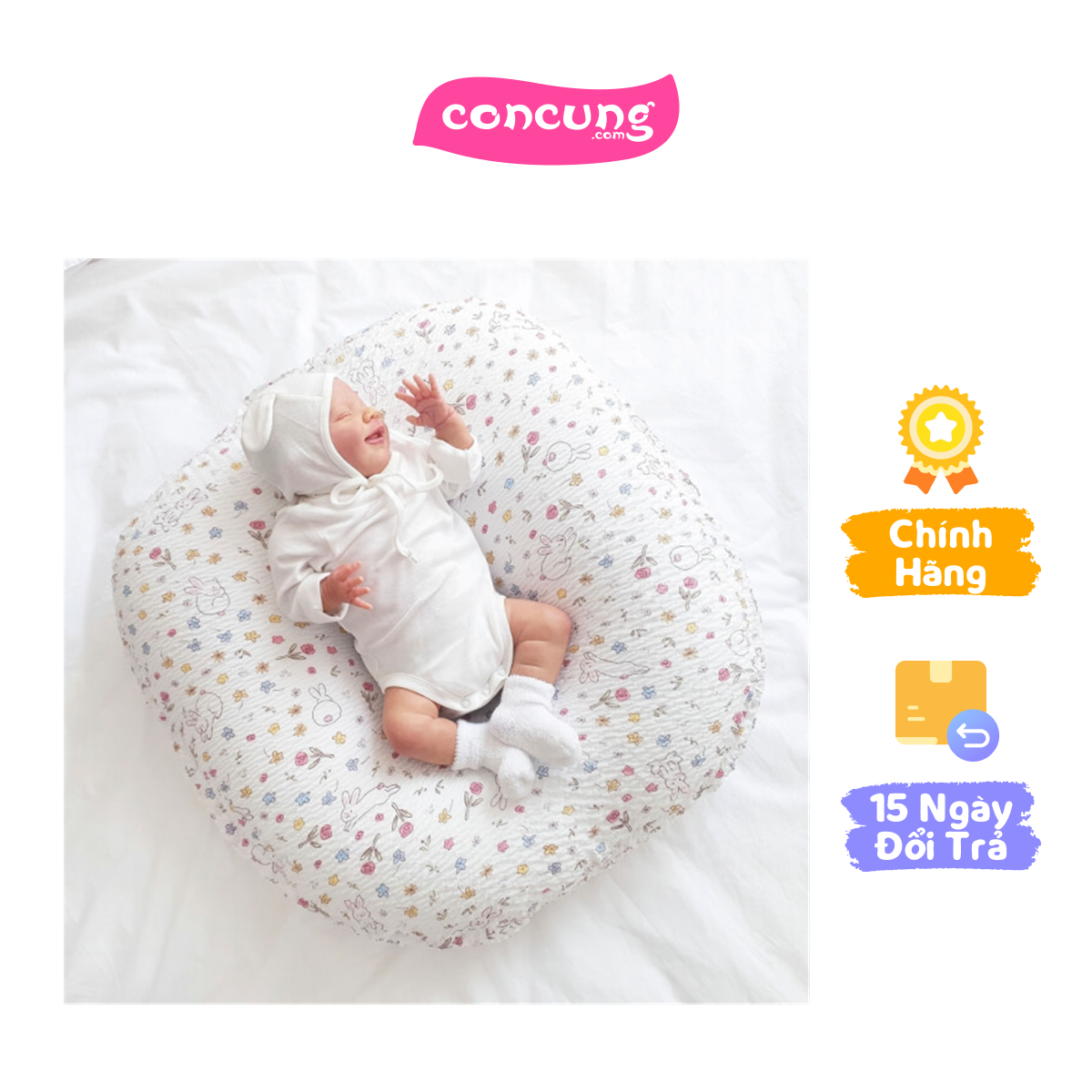 Gối chống trào ngược Ripple giấu khóa ROTOTO BEBE kiểu chữ C