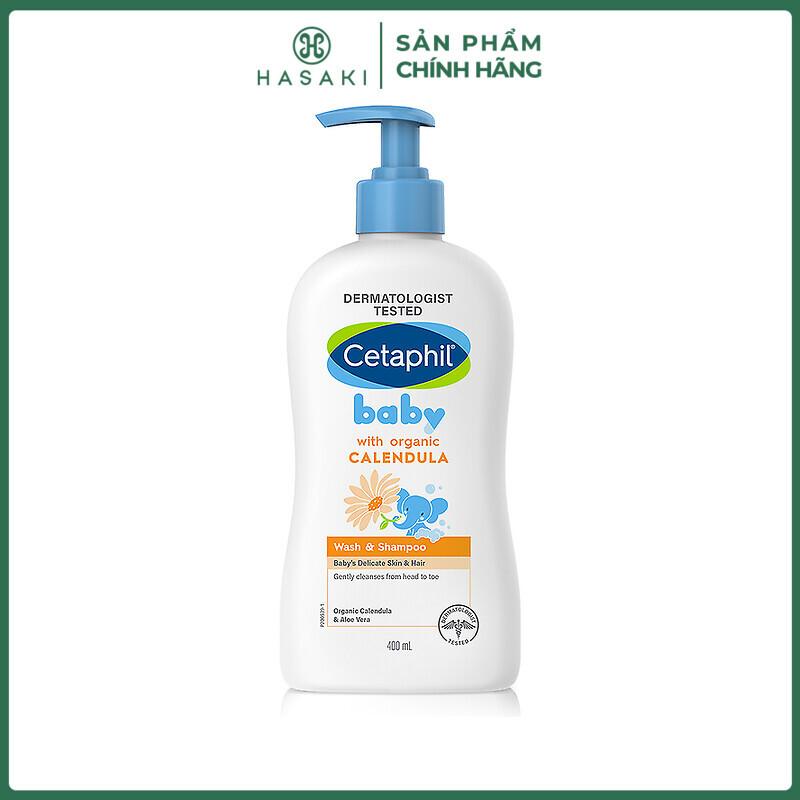 Sữa Tắm Gội Cetaphil Dịu Lành Cho Bé Tinh Chất Hoa Cúc 400ml Baby Wash & Shampoo with Organic Calendula Hasaki Sản Phẩm Chính Hãng