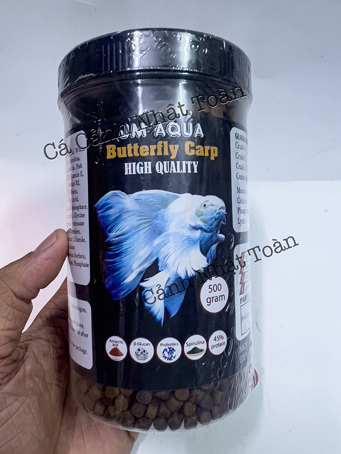 THỨC ĂN CÁ CHÉP SƯ TỬ JM AQUA TAIWAN CAO CẤP (HỦ 500G)