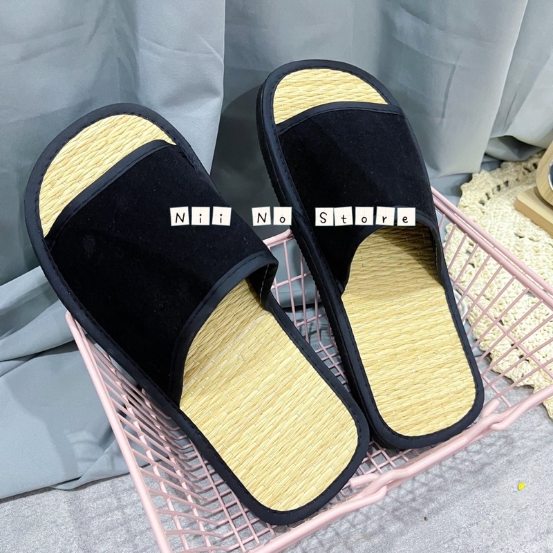 [ND022] Dép chiếu cói quai nhung ngang