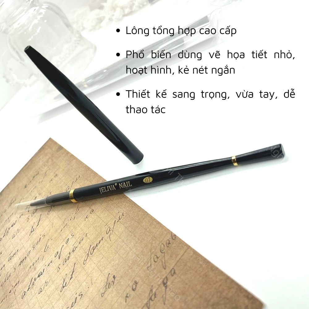Cọ vẽ nét ngắn nail 6mm Nghi Thảo số 07